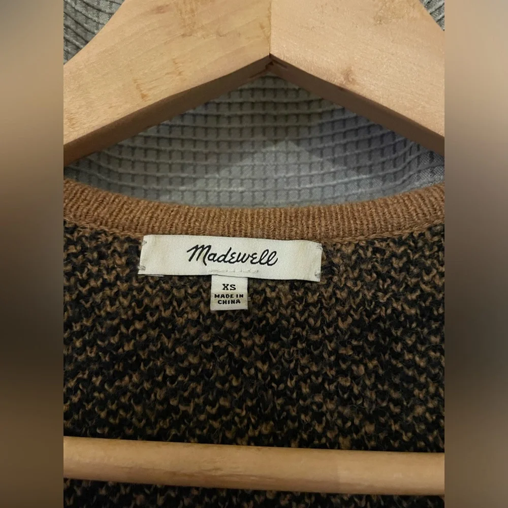 Madewell Buffalo Check Kent Cardigan Sweater in Coziest Yarn - Picture 6 of 8